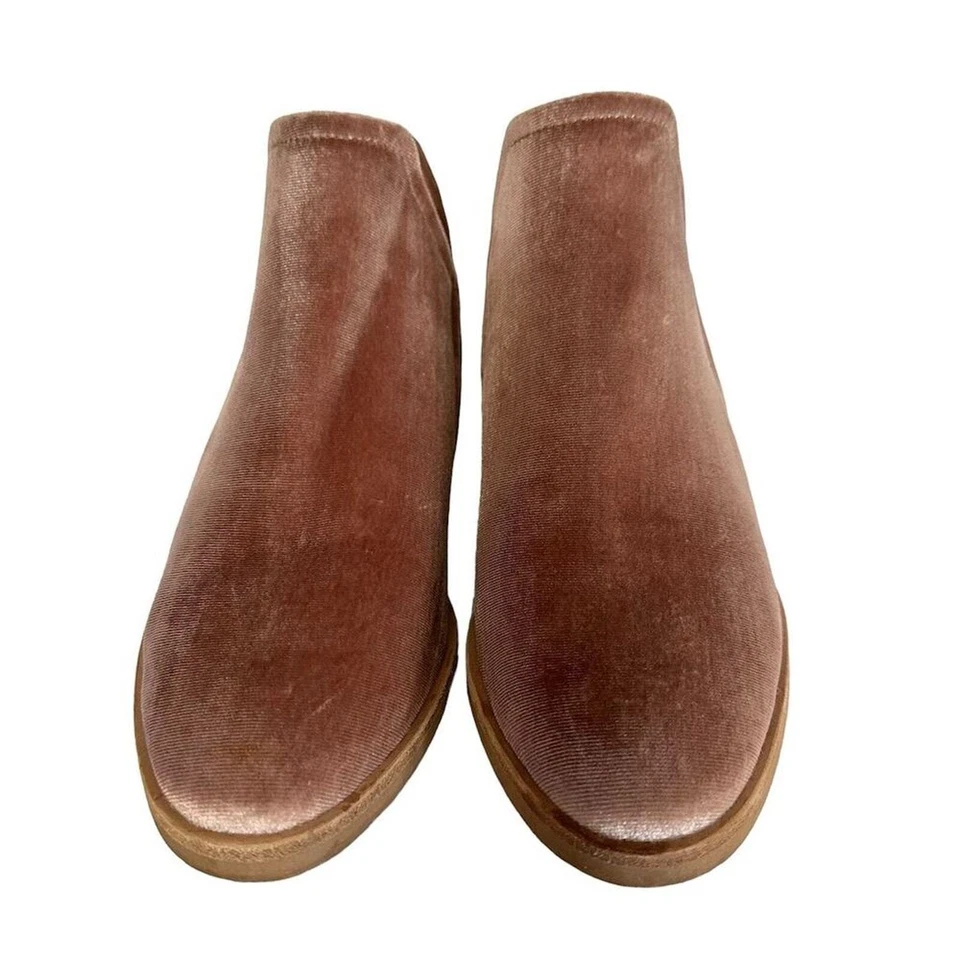 Dolce Vita Women's Tay Velvet Ankle Booties Rose Pink Size 8 Block Heel - Image 2 of 4