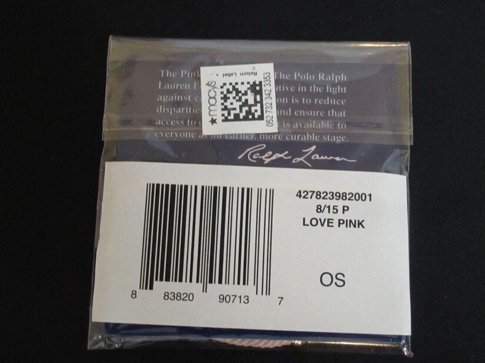 Pulsera POLO RALPH LAUREN Rosa Pony Charm Concienciación Cáncer Base Talla Única Foto 3 de 4