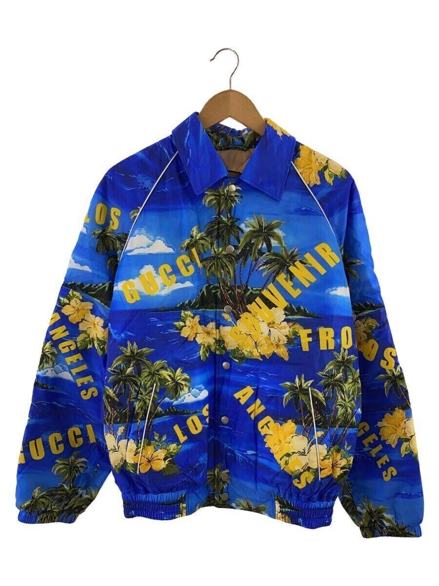 GUCCI Other Jacket 46 Nylon Blue Total Pattern 694137 zajio GUCCI Other Jacket 46 Nylon Blue Total Pattern 694137 zajio