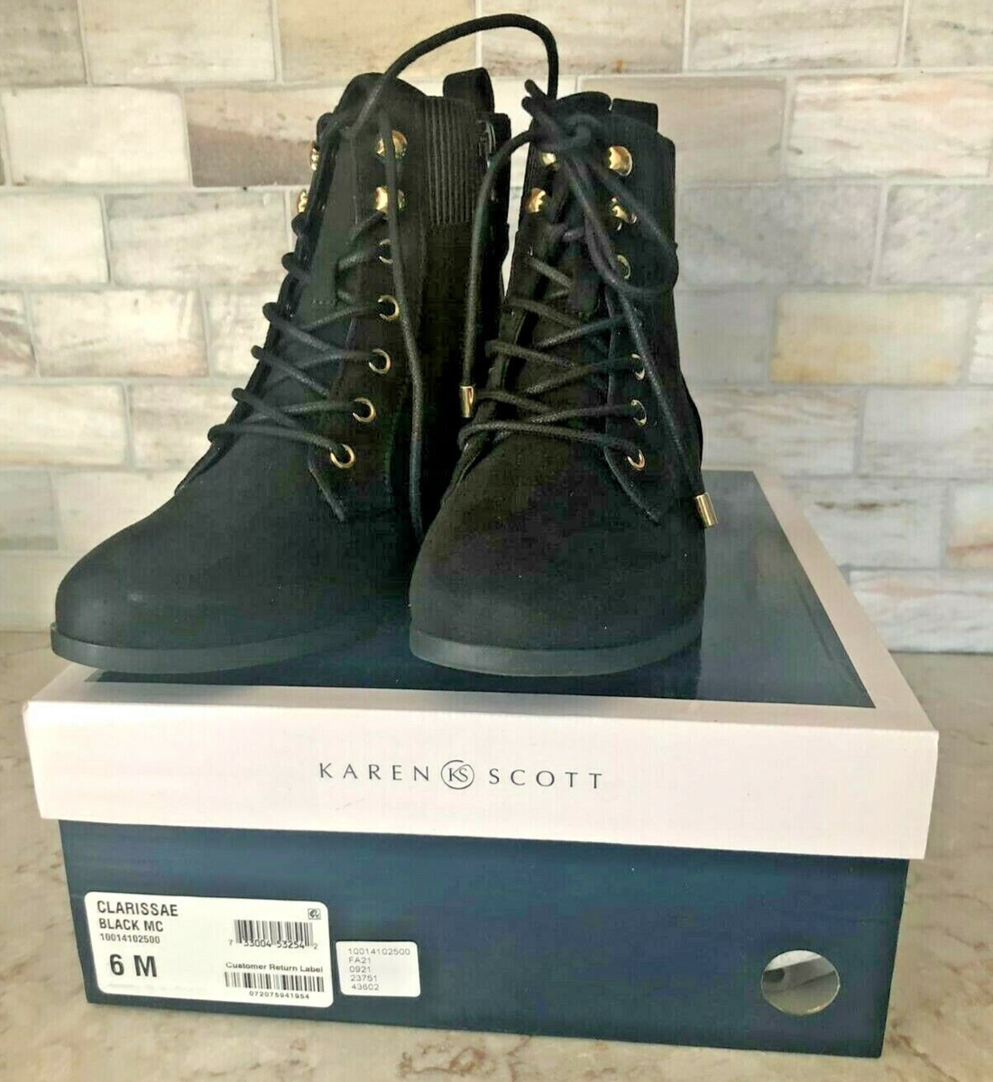 New / Box Karen Scott Clarissae Booties in Black size 6M | eBay