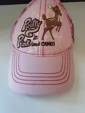 Pretty In Pink And Camo Buck Wear Womens Baseball Cap