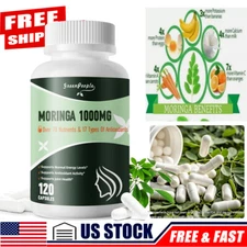 120 Capsules Moringa Oleifera Leaf Powder 1000mg - Organic Herbal Extract