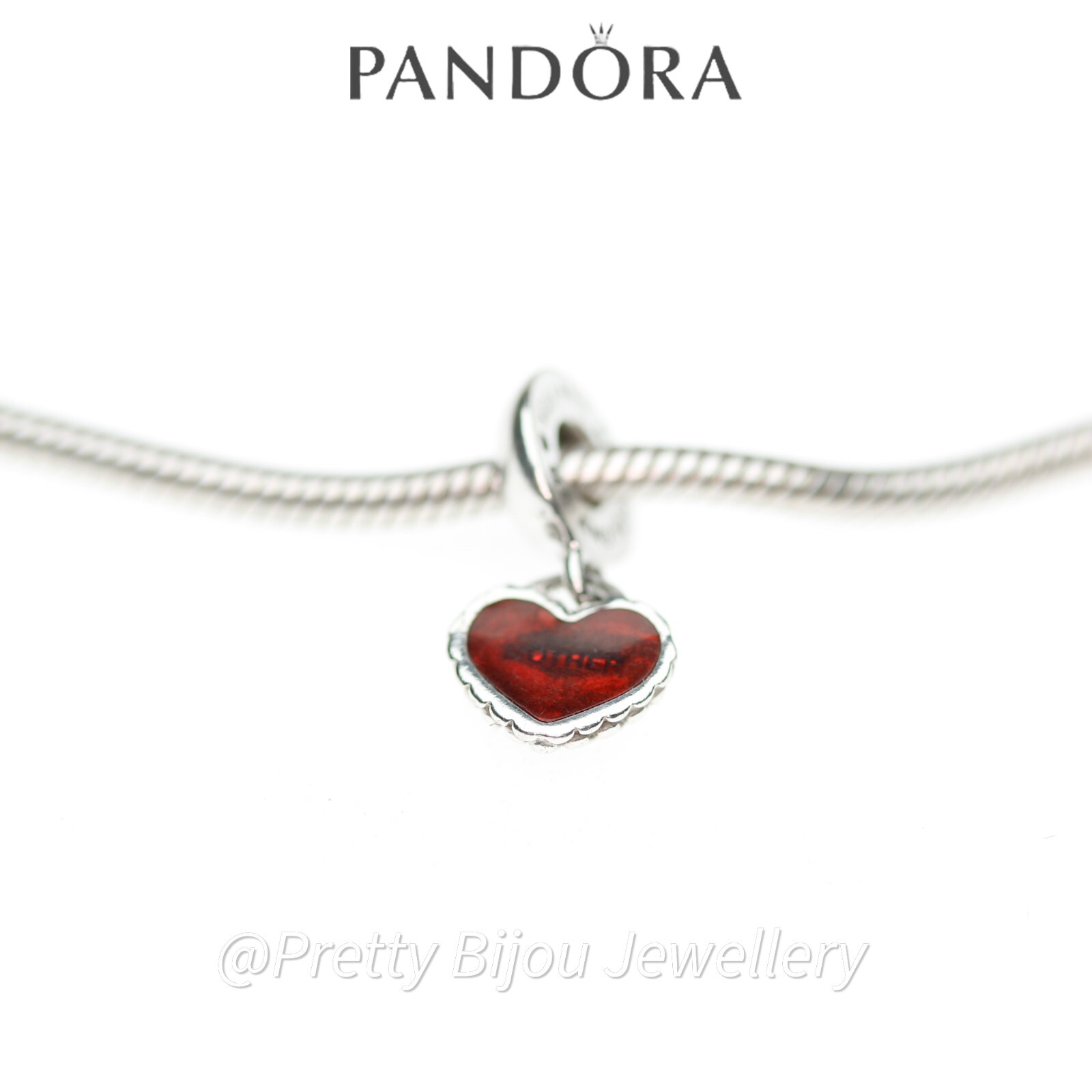 Pandora .925 Silver Piece of My Heart Mother Charm - 790950EN27