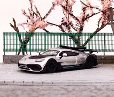 SOLO 1:64 Silver AMG One 1 Super Racing Sports Model Diecast Collect Car