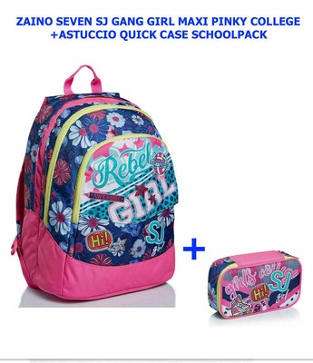 ZAINO SEVEN SJ GANG GIRL MAXI PINKY COLLEGE +AST QUICK CASE SCHOOLPACK  6C2002006 | eBay