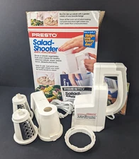 Presto Salad Shooter Electric Slicer Shredder White 1993, 02910- READ
