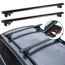 Universal Car Roof Rack Cross Bar Luggage Carrier Aluminum Baggage Rail Black 47 Universal Car Roof Rack Cross Bar Luggage Carrier Aluminum Baggage Rail Black 47