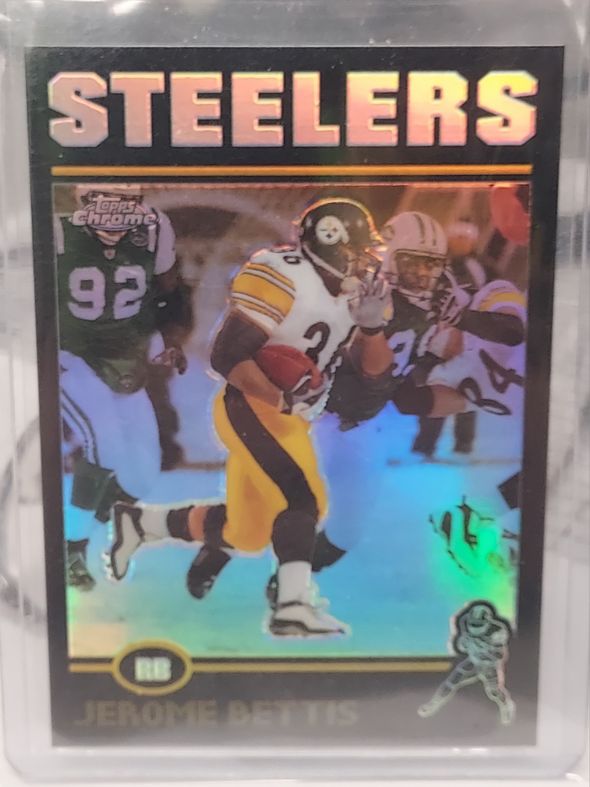 JEROME BETTIS BLACK REFRACTOR /100 2004 TOPPS CHROME STEELERS