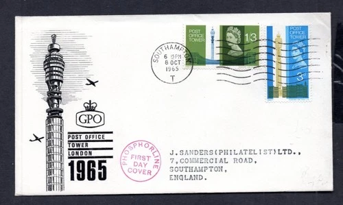GB - 1965 Post Office Tower Phosphor First Day Cover