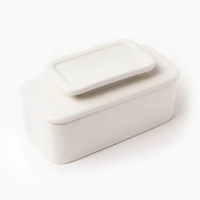 Ceramic Butter Keeper, Store Serve Full Sticks Using French Butter Crock Method