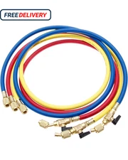 Refrigerant Charging Hose with Ball Valves HVAC Hoses 1/4'' SAE R410A 800 PSI Fi