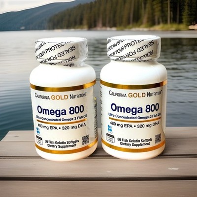 Omega 3 800 hochdosiert Softgel Kapseln 30Stück  EPA 480mg DHA 320mg 2 Stück