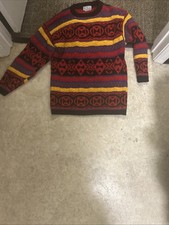 Nan Dorsey Vintage Floral Knit Sweater Medium, Made in USA