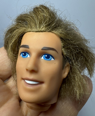 1990s Mattel Blue Eyed Ken with Rooted Brown Hair HEAD