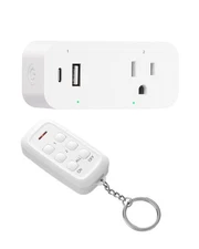DEWENWILS Wireless Remote Control Outlet, 125V 15A 1875W, USB-A+C & AC Outlet