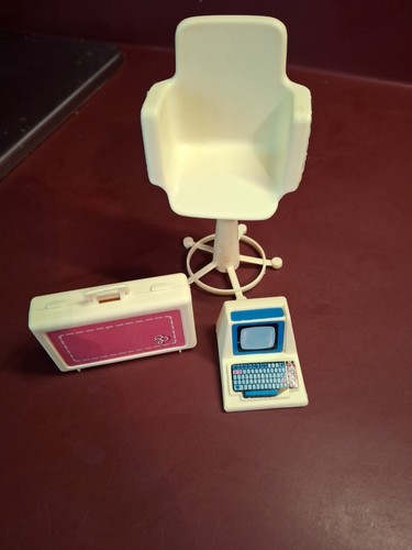 Vintage Barbie 1984 Day to Night Replacement Pieces Briefcase Computer Chair - Picture 10 of 10