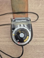 Capital Vintage 35mm Camera Analogue Light Meter with Black Leather Carry Case