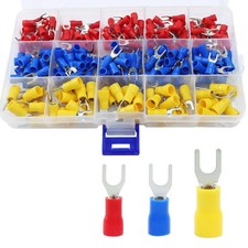 245 Pcs Insulated Fork Terminal Connectors Set, U-Type Crimp Connectors Wire For
