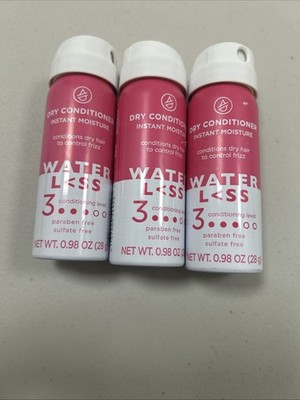 Waterless  #3 Dry Conditioner (travel size) Free Frizz Control, Lot Of 3