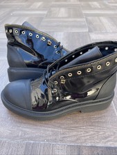 Jeannot anfibi donna n.39 scarpe in vernice nera