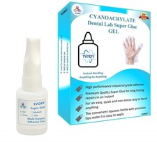 Dental Lab Super Glue Adhesive Instant Bonding - Gel 1oz 