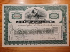 US: Insull Utility Investments, 1929, pref. stock, 10 sh. OU: INSULL*