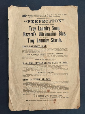 #ad #ad 1870s antique E. C. HAZARD amp; CO ny TROY LAUNDRY SOAP BROADSIDE advertising $68.95