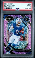 2024 Panini Select #280 Keon Coleman Pink Glitter PSA 9