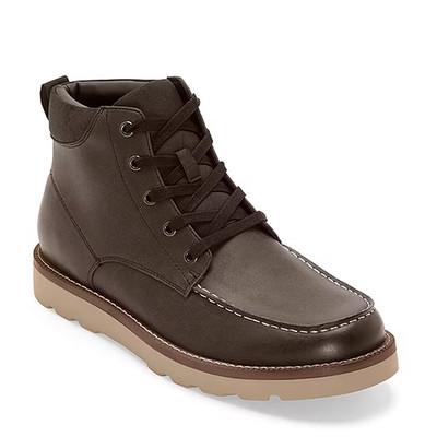 mutual weave Mens Drew Flat Heel Lace Up Boots, Saddle, US 11 M
