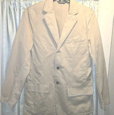 J Crew Men's Casual Cotton Blazer Jacket Tan Khaki Sport Coat 3-Button Workwear