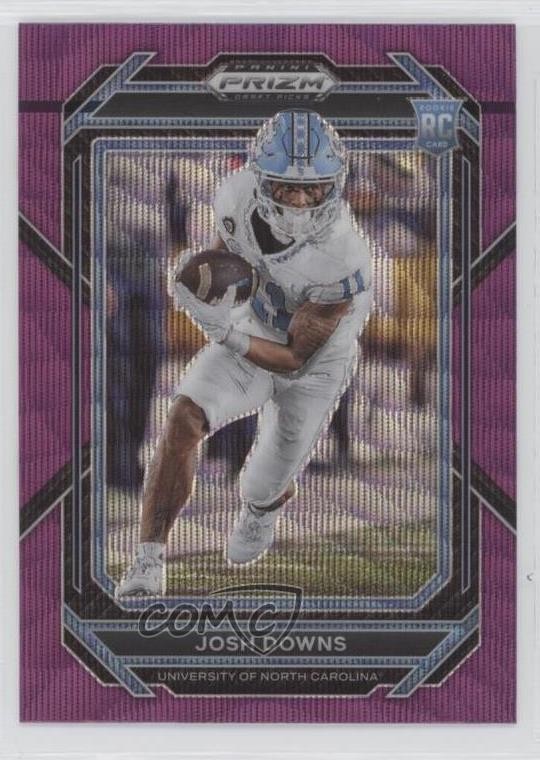 2023 Panini Prizm Draft Picks Purple Wave Prizm Josh Downs #139 Rookie RC 10is