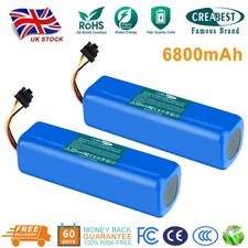 2x 14.4V Li-ion Battery For Xiaomi Roborock S50 S51 S55 S6 S60 S65 T60 6800mAh