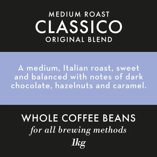 Caffè Nero Classico Whole Coffee Beans - Medium Roast - 1KG (1 x 1KG Coffee Ba - Picture 2 of 6