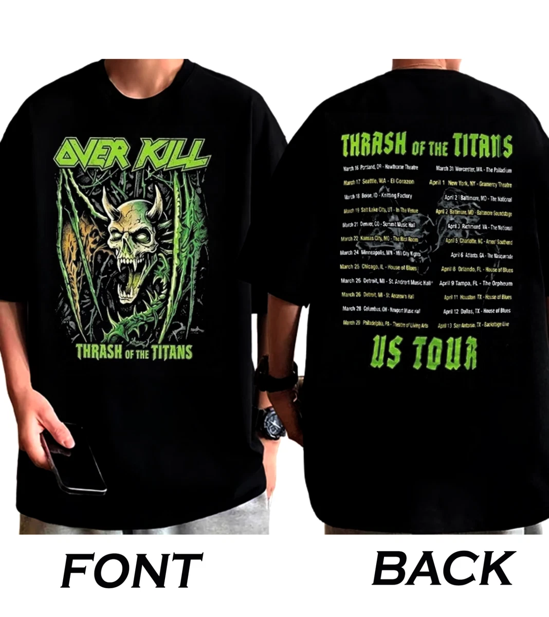 Overkill Tour Shirt In Men's T-Shirts for sale - eBay