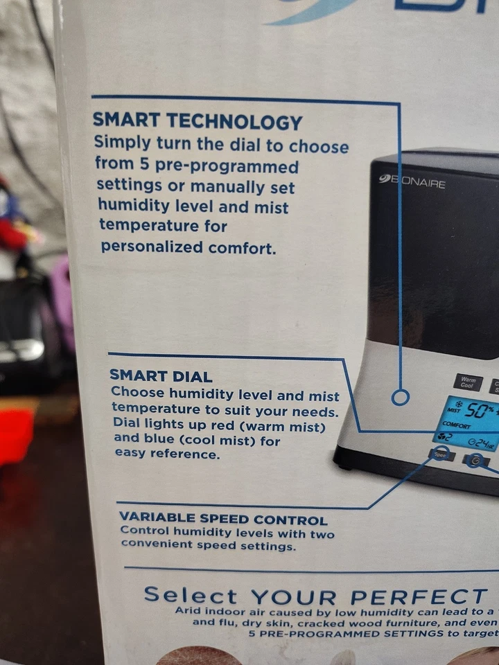 Bionaire Comfort Select 1.2 Gallon Humidifier Black - Image 4 of 4