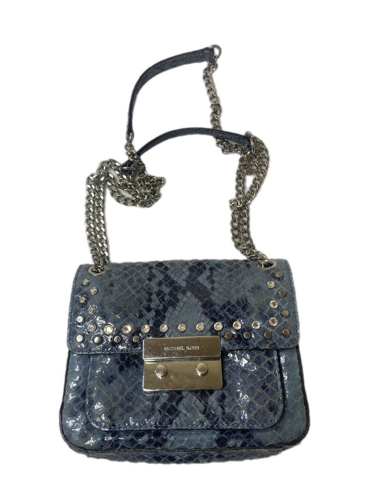 MICHAEL KORS Blue Python Sloan Shoulder/Crossbody… - image 2