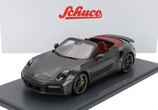 Schuco 1/18 Porsche 911 992 Turbo S Cabriolet Open 2022 Grey 18U00143