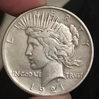 1921 Peace Silver Dollar $1 High Relief Coin XF/AU Detail (cleaned)