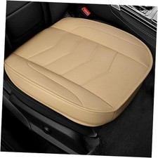 Leather Car Seat Cover - Anti-Slip Full Wrap Front Bottom Seat Cover Car Beige