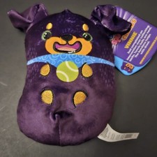 Dogs vs Squirls  Vinnie  Purple Dog 003 Bean Bag Plush NWT PURPLE WAVE