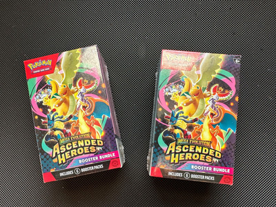 Pokemon Mega Evolution Ascended Heroes Booster Bundle Sealed 6 Pack Box x 2