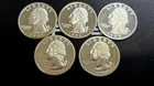 Lot of 5 Silver Proof Washington Quarters 1993-94-95-96-97