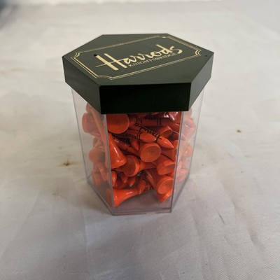 Harrods Of Knightsbridge Hex Tub Holz Golf Tees Orange 47 (#350)