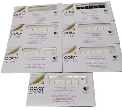 Color Street Lot Of 7 French Manicure Strips 4 Different Styles