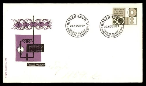 Mayfairstamps Denmark FDC 1969 Valdemar Poulsen Electronic Machine First Day Cov