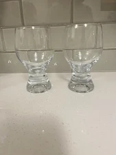 VTG Crystalex Bohemian Crystal Gina Wine Glasses Set of 2