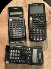 Texas Instruments Lot of 3 Calculators TI-30XA TI-30X IIS TI-89 Programmable