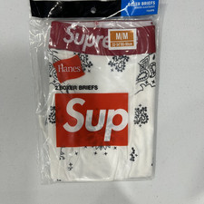 Supreme x Hanes Bandana Boxer Briefs White M