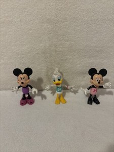 Disney Minnie Mouse Daisy Duck Bow-Tique Snap N Style Toy Dolls Figures lot Of 3