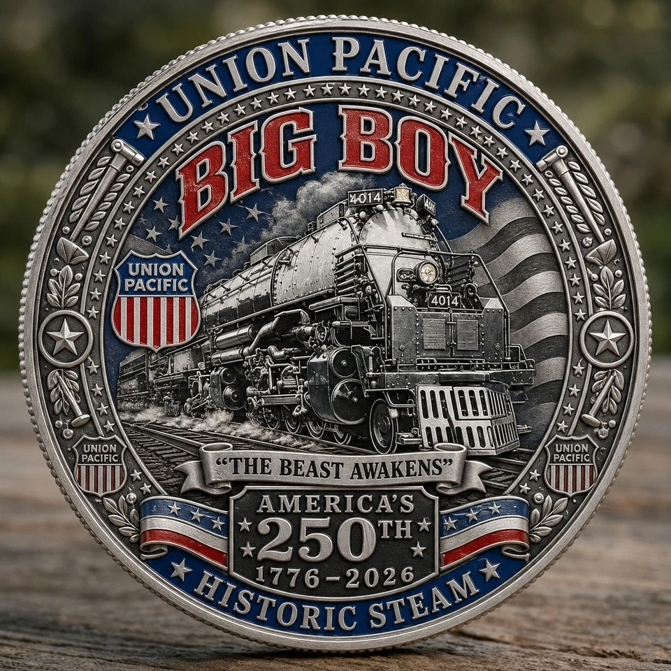 New Union Pacific Big Boy 4014 US 250th anniversary Commemorative Coin